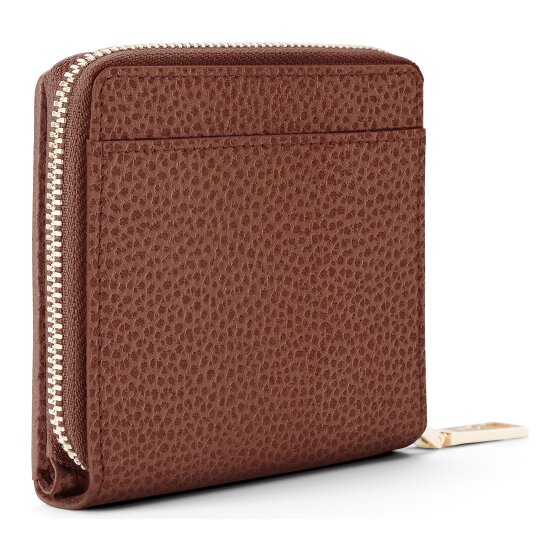 Lazarotti Porte-monnaie « Bologna » en cuir, taille moyenne, fermeture à glissière sur tout le pourtour, 10 cm