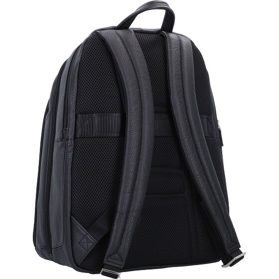 Piquadro Sac à dos en cuir Vibe 43 cm, compartiment pour ordinateur portable
