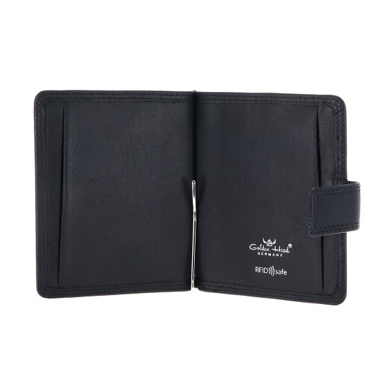 Golden Head Polo Porte-monnaie Protection RFID Cuir véritable 10 cm