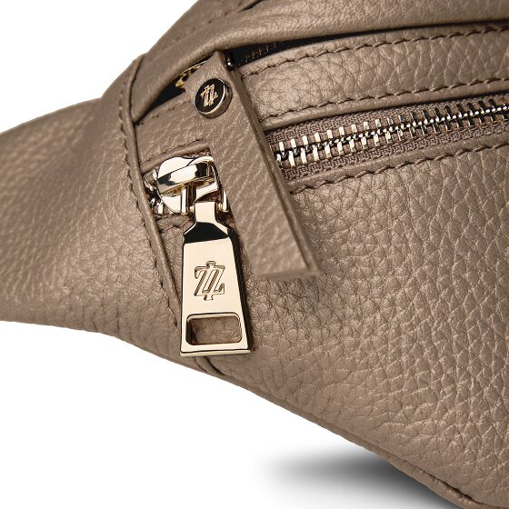 Lazarotti Sac banane en cuir « Bologna » à double fermeture éclair, à porter en bandoulière, 25 cm