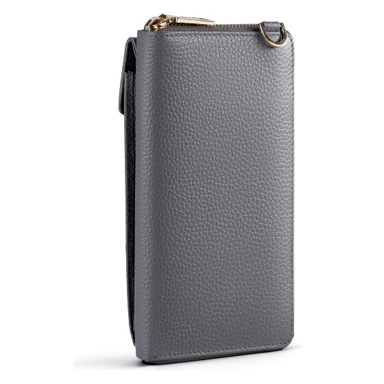 Lazarotti Bologna Leather Zip-Around Porte-monnaie Porte-téléphone en cuir 19 cm