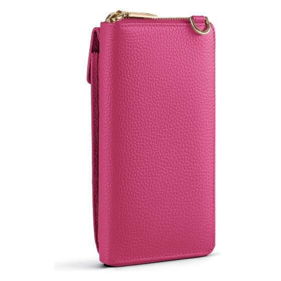 Lazarotti Bologna Leather Zip-Around Porte-monnaie Porte-téléphone en cuir 19 cm