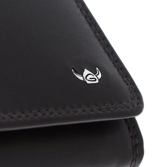 Golden Head Polo Porte-monnaie Protection RFID Cuir véritable 10 cm