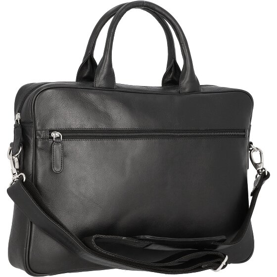 Dermata Porte-documents en cuir 39 cm Compartiment pour ordinateur portable