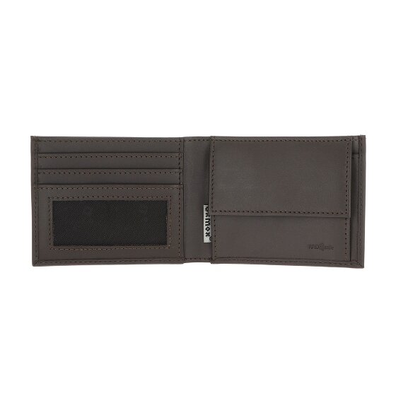 oxmox Leather Porte-monnaie Protection RFID Cuir véritable 11 cm