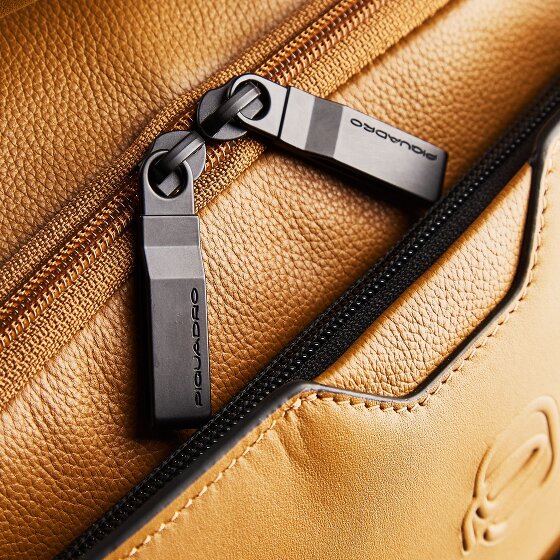 Piquadro Ael Daypack Cuir véritable 37 cm Compartiment ordinateur