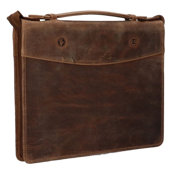 Greenburry Classeur à anneaux vintage en cuir 34 cm