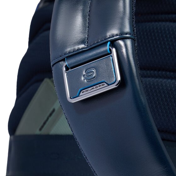 Piquadro Blue Square Daypack Protection RFID Cuir 37 cm Compartiment pour ordinateur portable