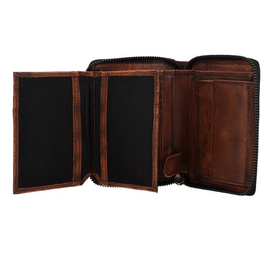 Greenburry Destressed Porte-monnaie Protection RFID Cuir 13 cm