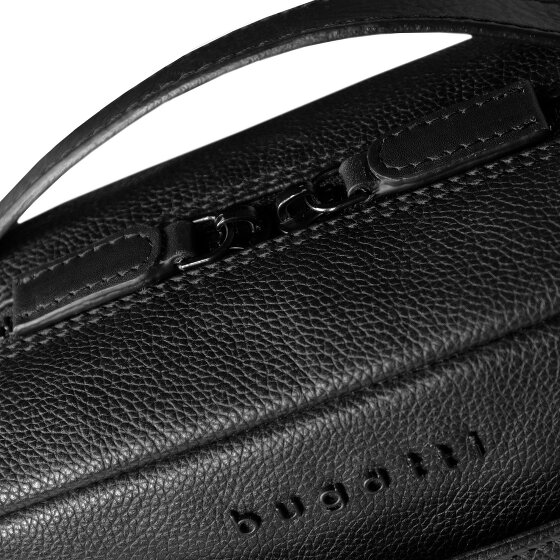 bugatti Black Trousse de toilette Cuir véritable 21 cm