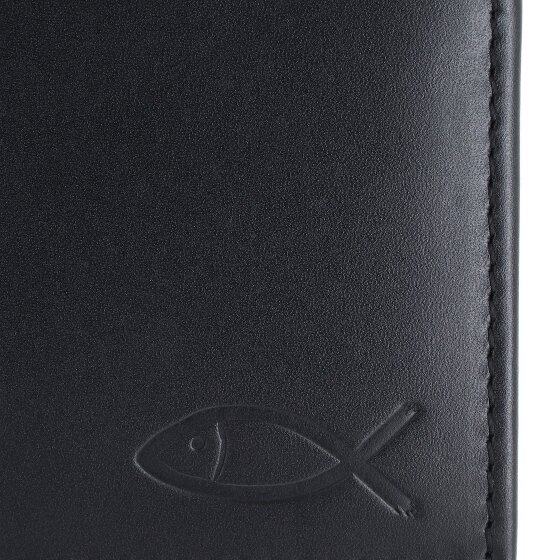 oxmox Leather Porte-monnaie Protection RFID Cuir véritable 12 cm