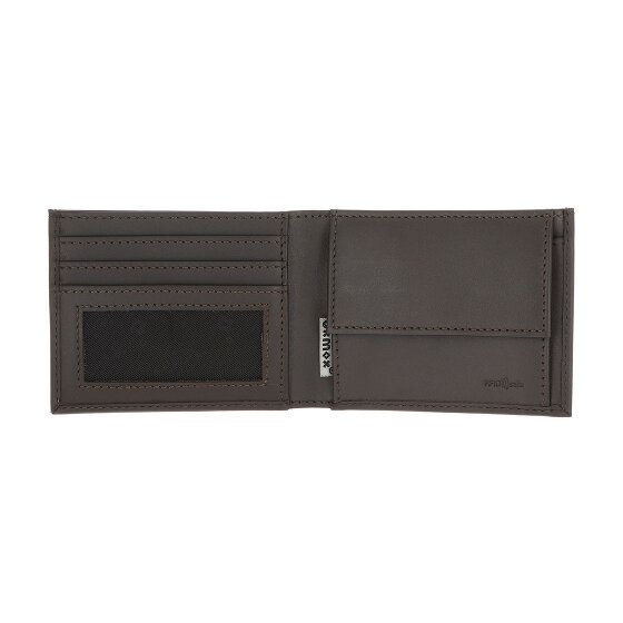 oxmox Leather Porte-monnaie Protection RFID Cuir véritable 11 cm