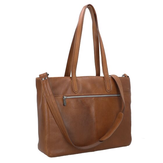 Plevier Power Sac de shopper Cuir véritable 31 cm Compartiment ordinateur