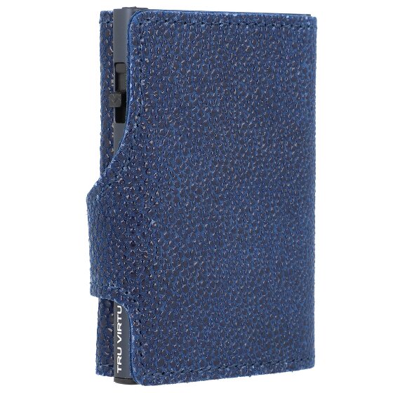 Tru Virtu Click & Slide Porte-cartes de crédit Porte-monnaie RFID en cuir 6,5 cm