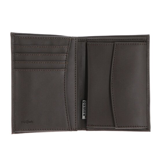 oxmox Leather Porte-monnaie Protection RFID Cuir véritable 10 cm