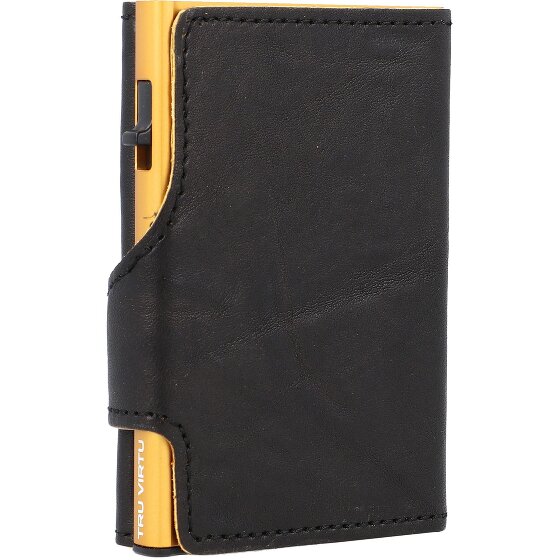 Tru Virtu Click & Slide Porte-cartes de crédit RFID en cuir 6,5 cm