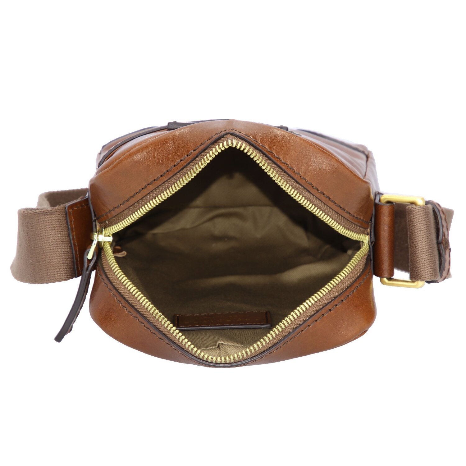 The Bridge Vespucci Sac à bandoulière en cuir 16 cm brown-gold