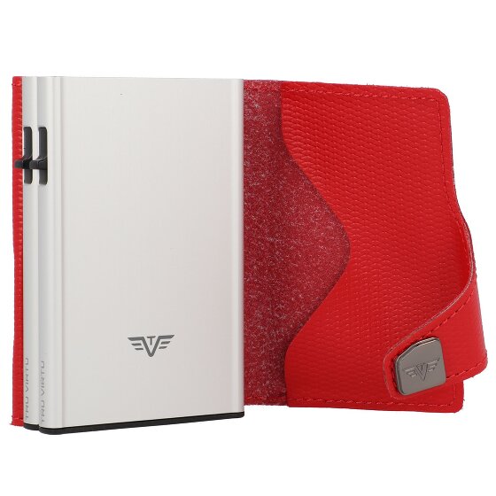 Tru Virtu Click & Slide Porte-cartes de crédit Porte-monnaie RFID en cuir 6,5 cm