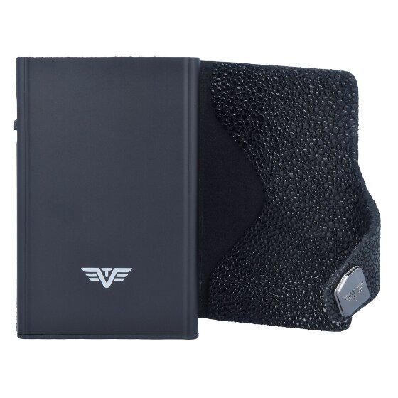 Tru Virtu Click & Slide Étui pour cartes de crédit Protection RFID Cuir véritable 6.5 cm