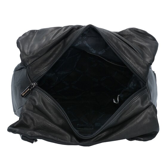 Greenland Nature Black Nappa Sac à bandoulière en cuir 38 cm