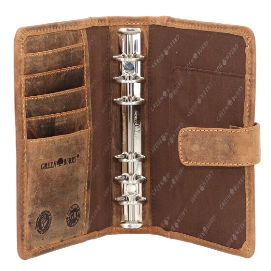 Greenburry Porte-bloc vintage en cuir 19 cm