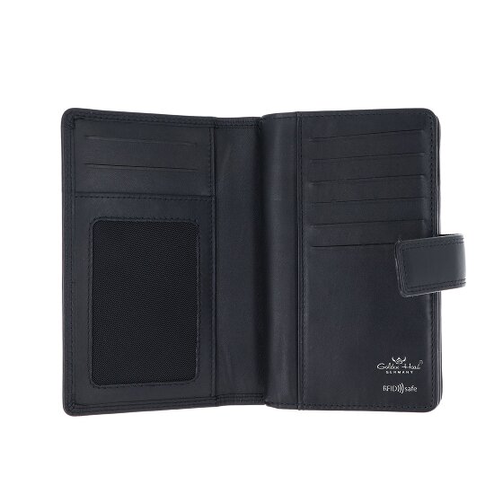 Golden Head Polo Porte-monnaie Protection RFID Cuir véritable 15.5 cm