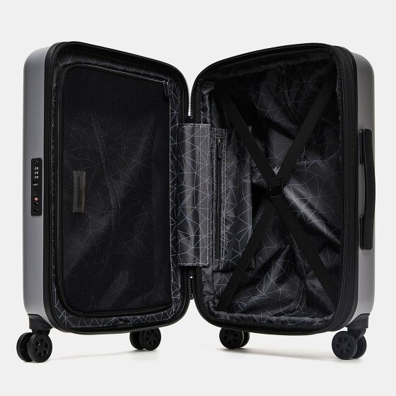Mandarina Duck Tank Case 4 roulettes Trolley de cabine S 55 cm avec soufflet d'extension