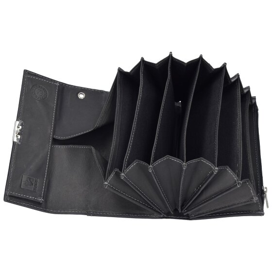 Greenburry Portefeuille Vintage pour serveur en cuir 18 cm