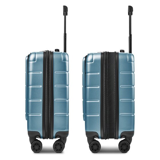 Police Dublin 4 roues Valise cabine S 54 cm Compartiment ordinateur avec soufflet d'extension