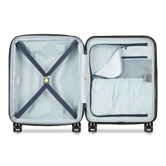 Delsey Paris Longitude 4 roulettes Trolley de cabine 55 cm avec soufflet d'extension