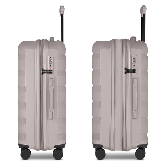 d&n South Dakota 4 roulettes Trolley M 66 cm avec soufflet d'extension