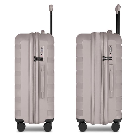 d&n South Dakota 4 roulettes Trolley M 66 cm avec soufflet d'extension