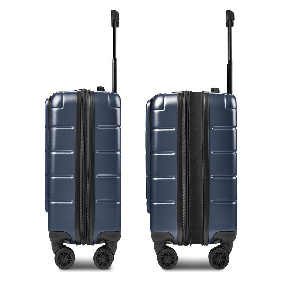 Police Dublin 4 roues Valise cabine S 54 cm Compartiment ordinateur avec soufflet d'extension