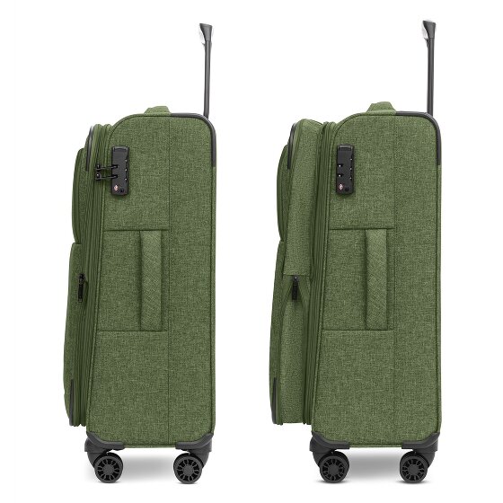 Redolz Essentials 12 MEDIUM – Valise cabine à 4 roues de 67 cm avec soufflet d'extension