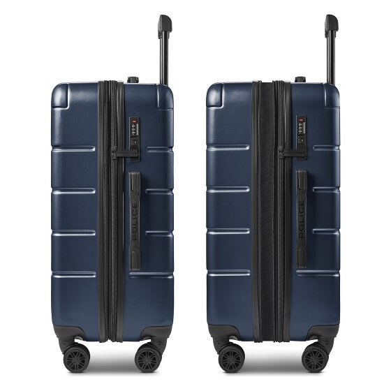 Police Dublin 4 roues Valise cabine M 64 cm avec soufflet d'extension