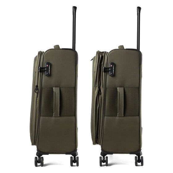 d&n Travel Line 9704 4 roulettes Trolley M 68 cm avec soufflet d'extension