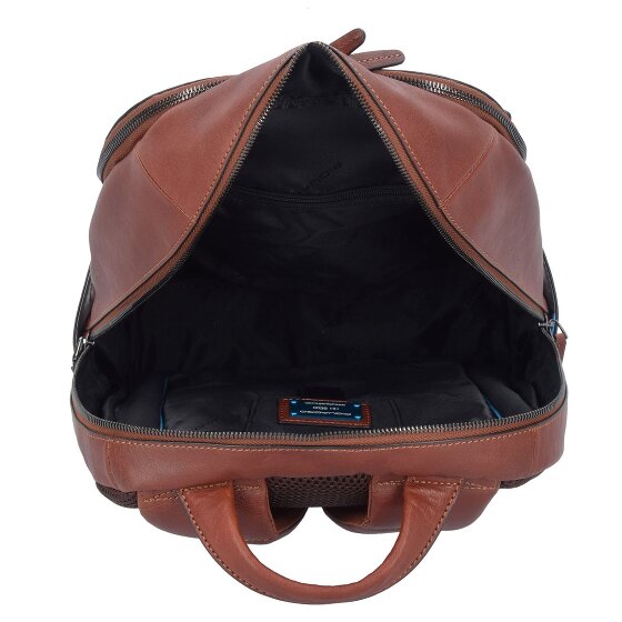 Piquadro Black Square Sac à dos professionnel Cuir véritable 39 cm Compartiment ordinateur