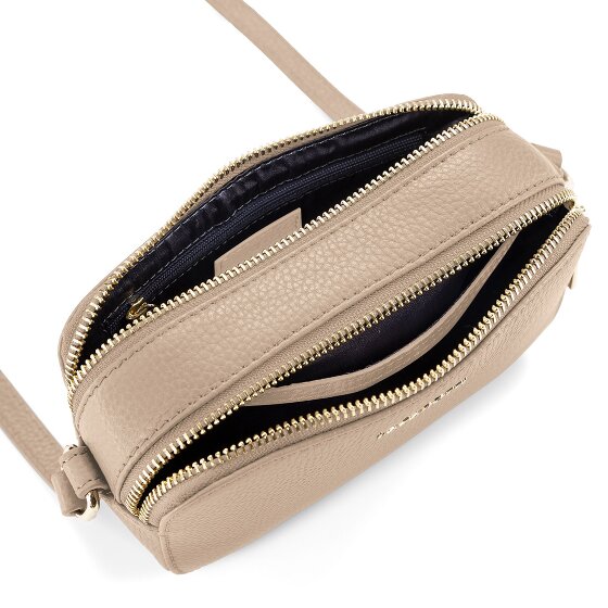 Lazarotti Sac à bandoulière en cuir « Bologna » pour appareil photo, double fermeture éclair, 18 cm