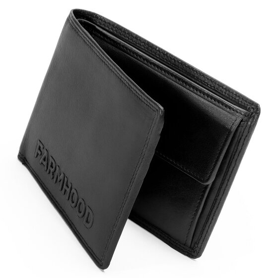 Farmhood Memphis Porte-monnaie Protection RFID Cuir véritable 12.5 cm