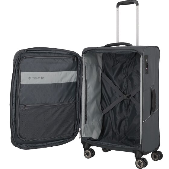 Travelite Skaii 4 roues Valise cabine 67 cm avec soufflet d'extension