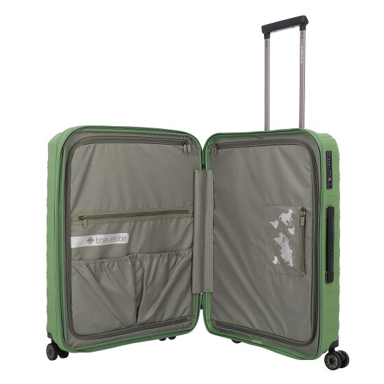 Travelite Mooby 4 roulettes Trolley M 66 cm avec soufflet d'extension