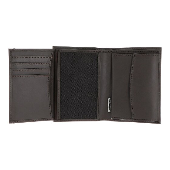 oxmox Leather Porte-monnaie Protection RFID Cuir véritable 10 cm