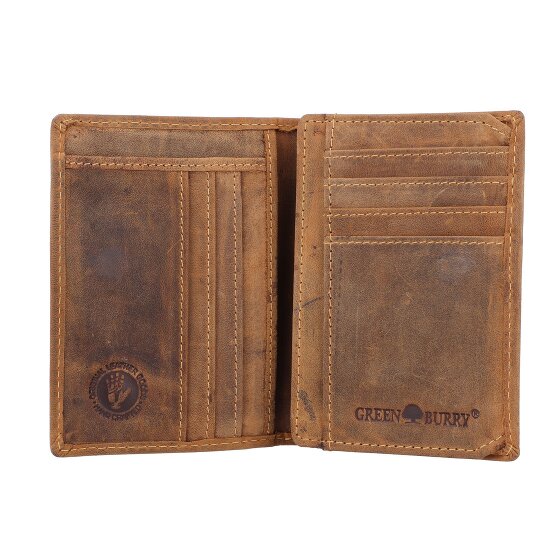 Greenburry Porte-cartes d'identité vintage RFID en cuir 9 cm
