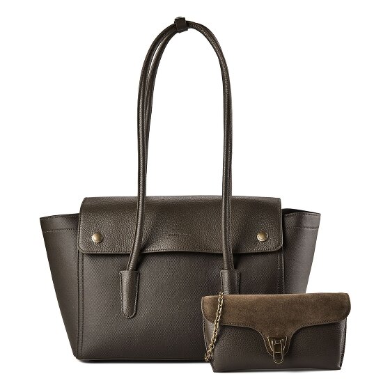 Coccinelle Double Beat Sac à bandoulière Cuir véritable 33 cm