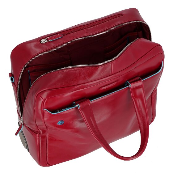 Piquadro Blue Square Sac à roulettes en cuir pour ordinateur portable 36 cm