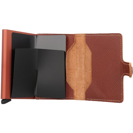 Secrid Miniwallet Saffiano Porte-cartes de crédit RFID en cuir 6,5 cm