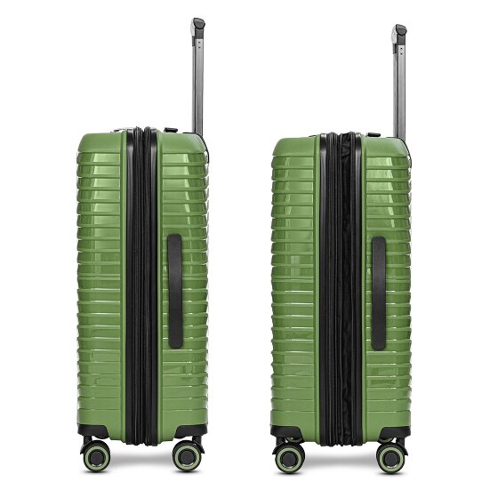 Stratic Shine 4 roulettes Set de valises 3 pièces avec soufflet d'extension