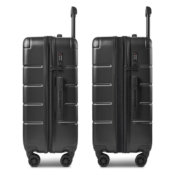 Police Dublin 4 roues Valise cabine M 64 cm avec soufflet d'extension
