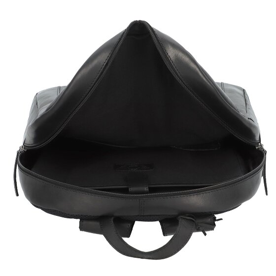 Greenburry Pure Black Daypack Cuir 46 cm Compartiment pour ordinateur portable