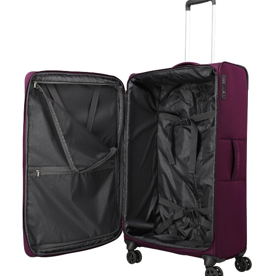 Travelite Cubis 4 roues Valise cabine L 83 cm avec soufflet d'extension